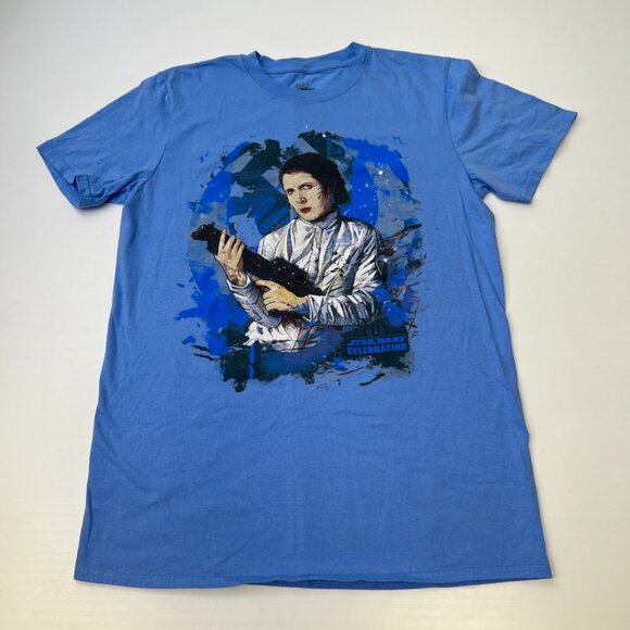Star Wars Shirt Men Medium Princess Leia Celebration Rebel Blaster Rare Core Ex